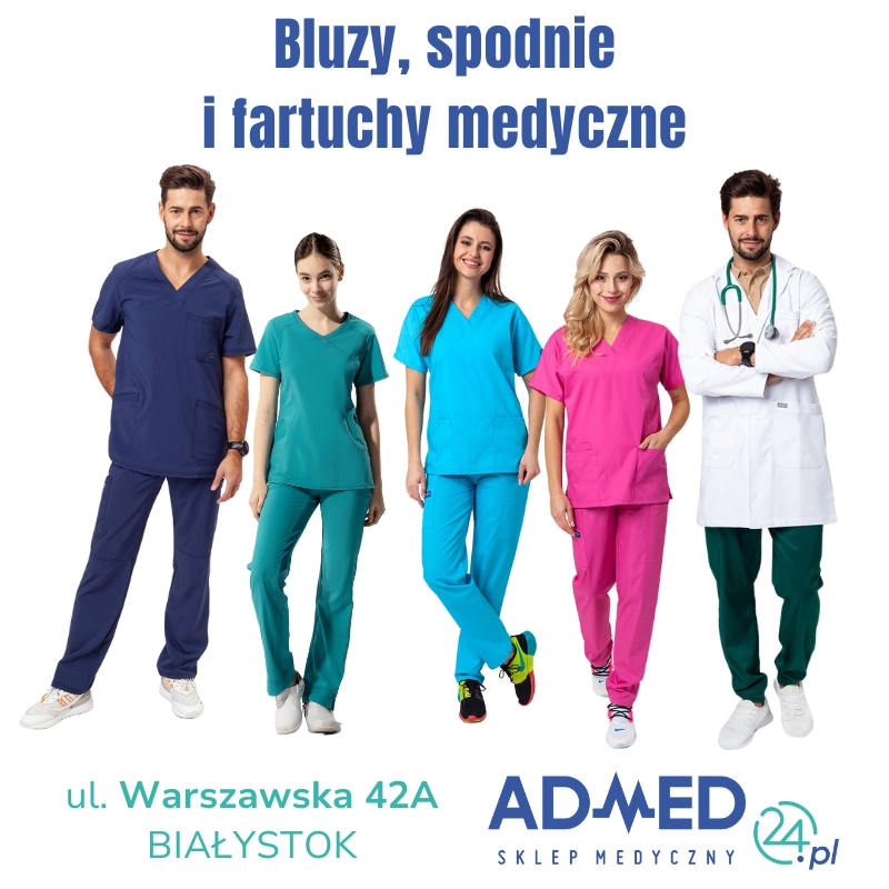 Bluzy, spodnie i fartuchy medyczne Admed24 Białystok
