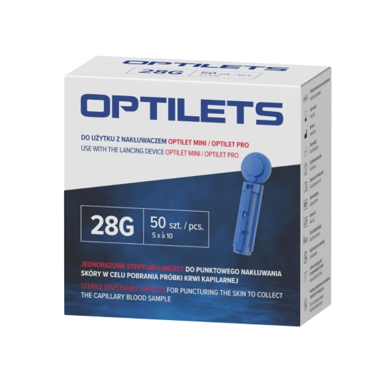 Lancety OPTILETS 50 szt. do nakłuwacza OPTILET